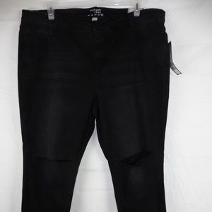 NWT Ruff Hewn Plus 22 Dark Gray Skinny Ankle Jeans